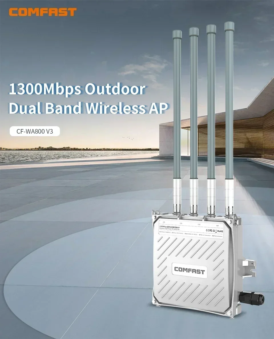 Comfast CF-WA800 V3 Открытый Wi-Fi AP 1300 Мбит/с Беспроводная точка доступа Беспроводной мост Поддержка OEM/ODM Двухдиапазонный Wi-Fi-маршрутизатор Cpe
Comfast CF-WA800 V3 Открытый Wi-Fi AP 1300 Мбит/с Беспроводная точка доступа Беспроводной мост Поддержка OEM/ODM Двухдиапазонный Wi-Fi-маршрутизатор Cpe