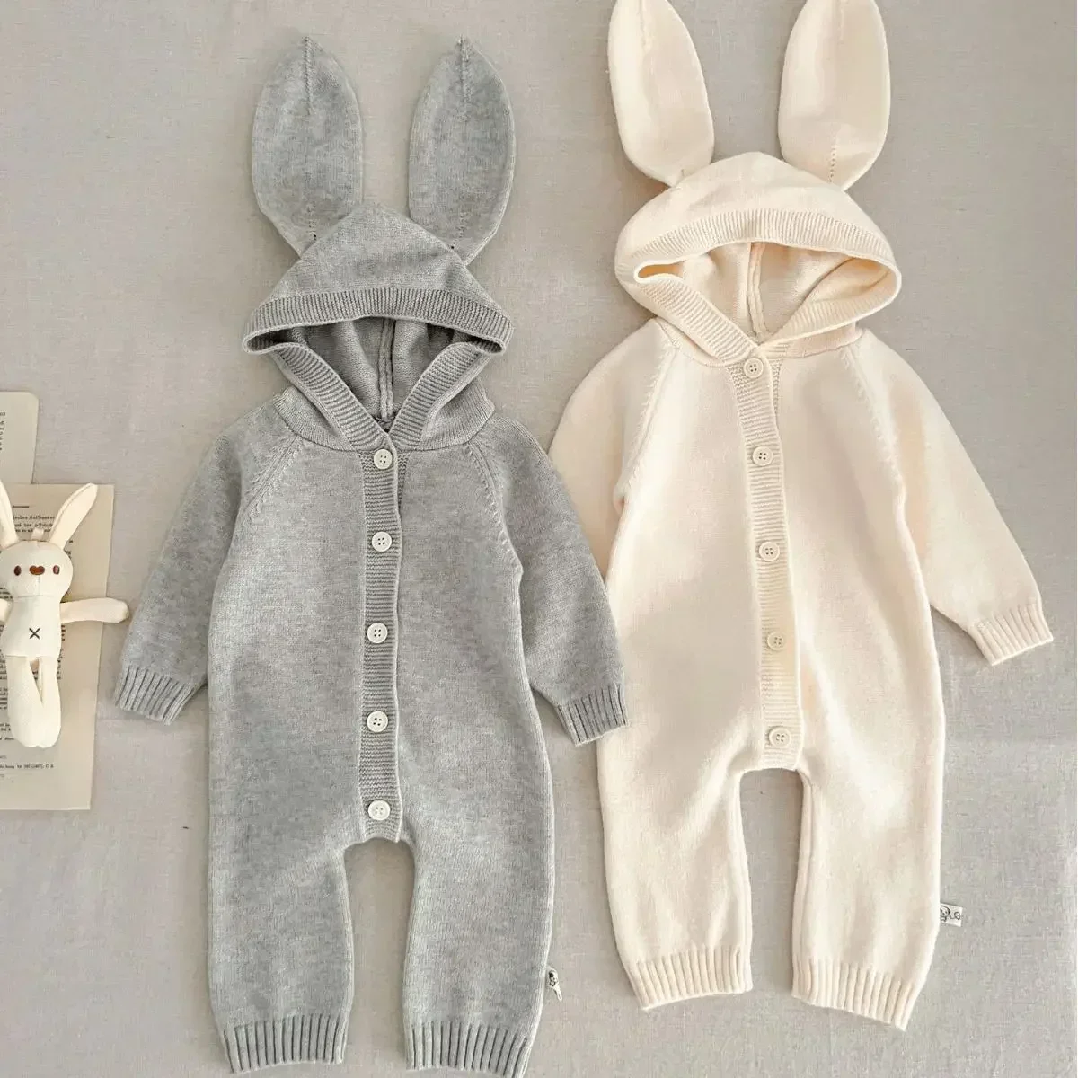 Autumn Cute Little Bear Ears Boy's One Piece Clothes Knitted Climbing Clothes Baby Clothes Knitted Jumpsuit
Autumn Cute Little Bear Ears Boy's One Piece Clothes Knitted Climbing Clothes Baby Clothes Knitted Jumpsuit