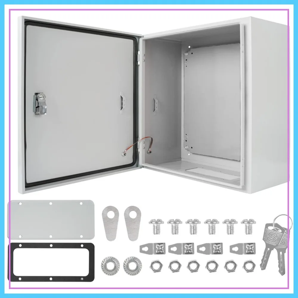 16x16x8 Inch Cold Rolled Steel Electrical Enclosure Box IP66 Weatherproof with Mounting Plate
16x16x8 Inch Cold Rolled Steel Electrical Enclosure Box IP66 Weatherproof with Mounting Plate