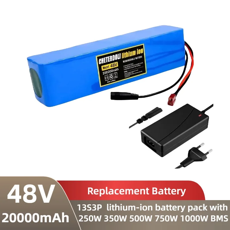 13S3P 48V 20000mAh 20Ah lithium-ion battery pack with 250W 350W 500W 750W 1000W BMS, suitable for 54.6V batteries
13S3P 48V 20000mAh 20Ah lithium-ion battery pack with 250W 350W 500W 750W 1000W BMS, suitable for 54.6V batteries