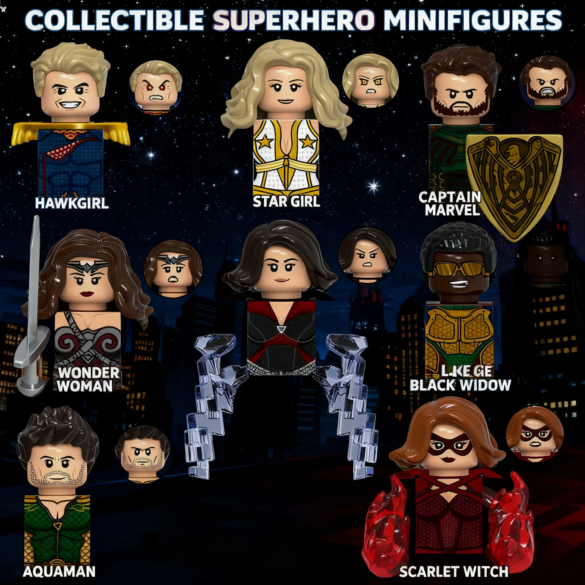Набор конструкторов Starlight The Homelander Soldier Boys Crimson Countess Stormfront Deep A Train Queen Maeve MOC X0337
Набор конструкторов Starlight The Homelander Soldier Boys Crimson Countess Stormfront Deep A Train Queen Maeve MOC X0337