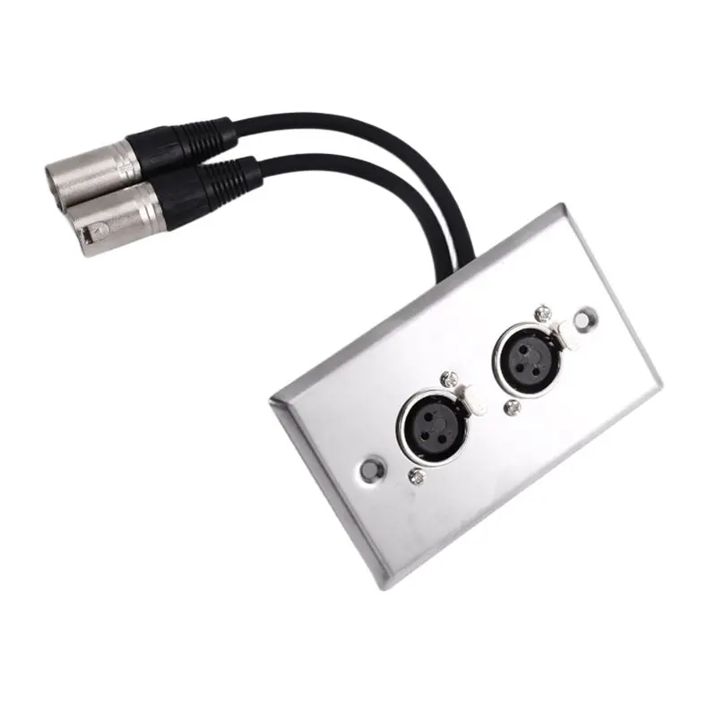 FULL-Dual XLR Female To Male XLR Cable Audio Wall Plate Dual XLR Audio Wall Plate Dual XLR Female To Male Wall Plate
FULL-Dual XLR Female To Male XLR Cable Audio Wall Plate Dual XLR Audio Wall Plate Dual XLR Female To Male Wall Plate