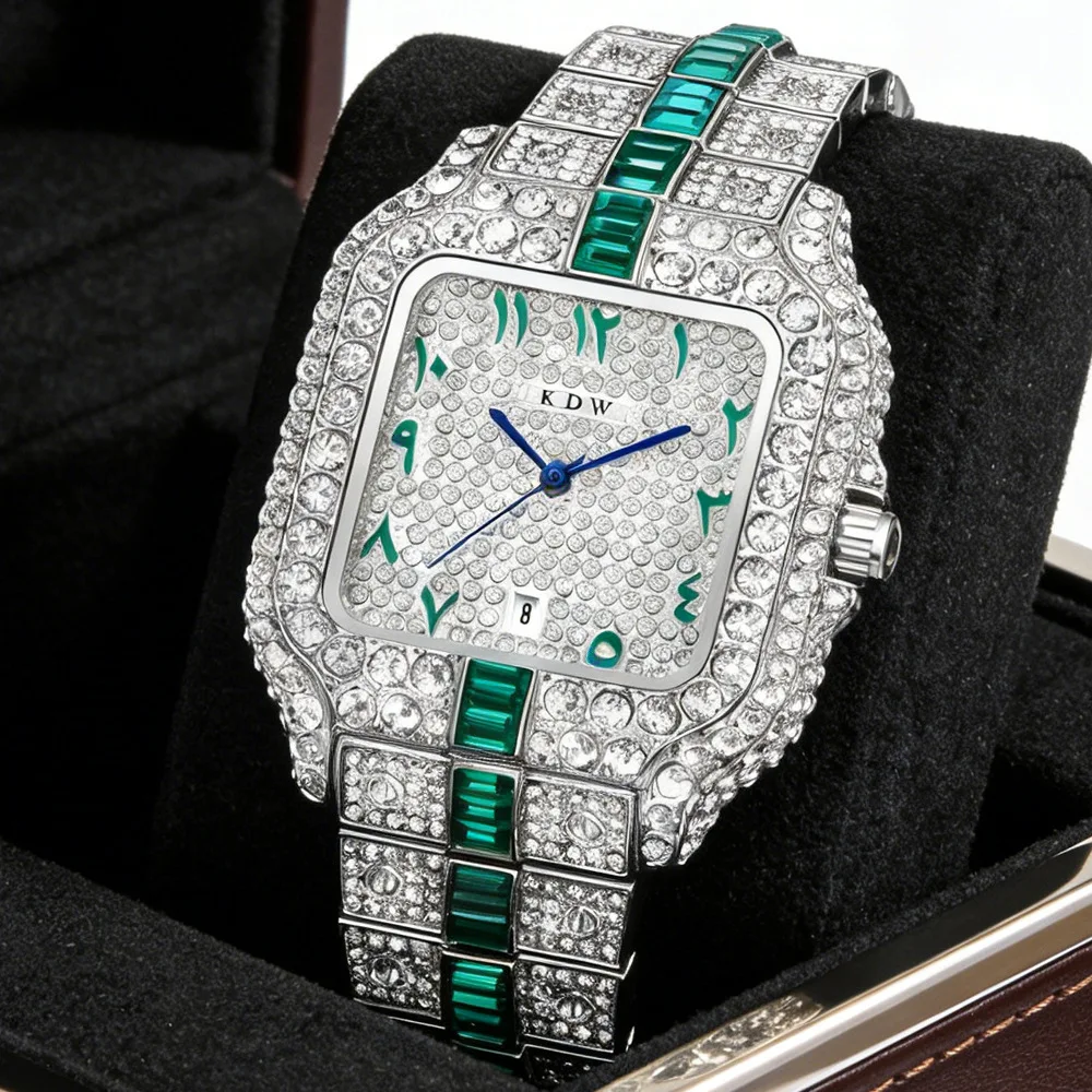 Full Diamond Quarz Watch for Men Luxurious Popular Gold Silver Iced Out Watches Fashion Hip Hop Jewelry AAA Reloj Dropshipping
Full Diamond Quarz Watch for Men Luxurious Popular Gold Silver Iced Out Watches Fashion Hip Hop Jewelry AAA Reloj Dropshipping