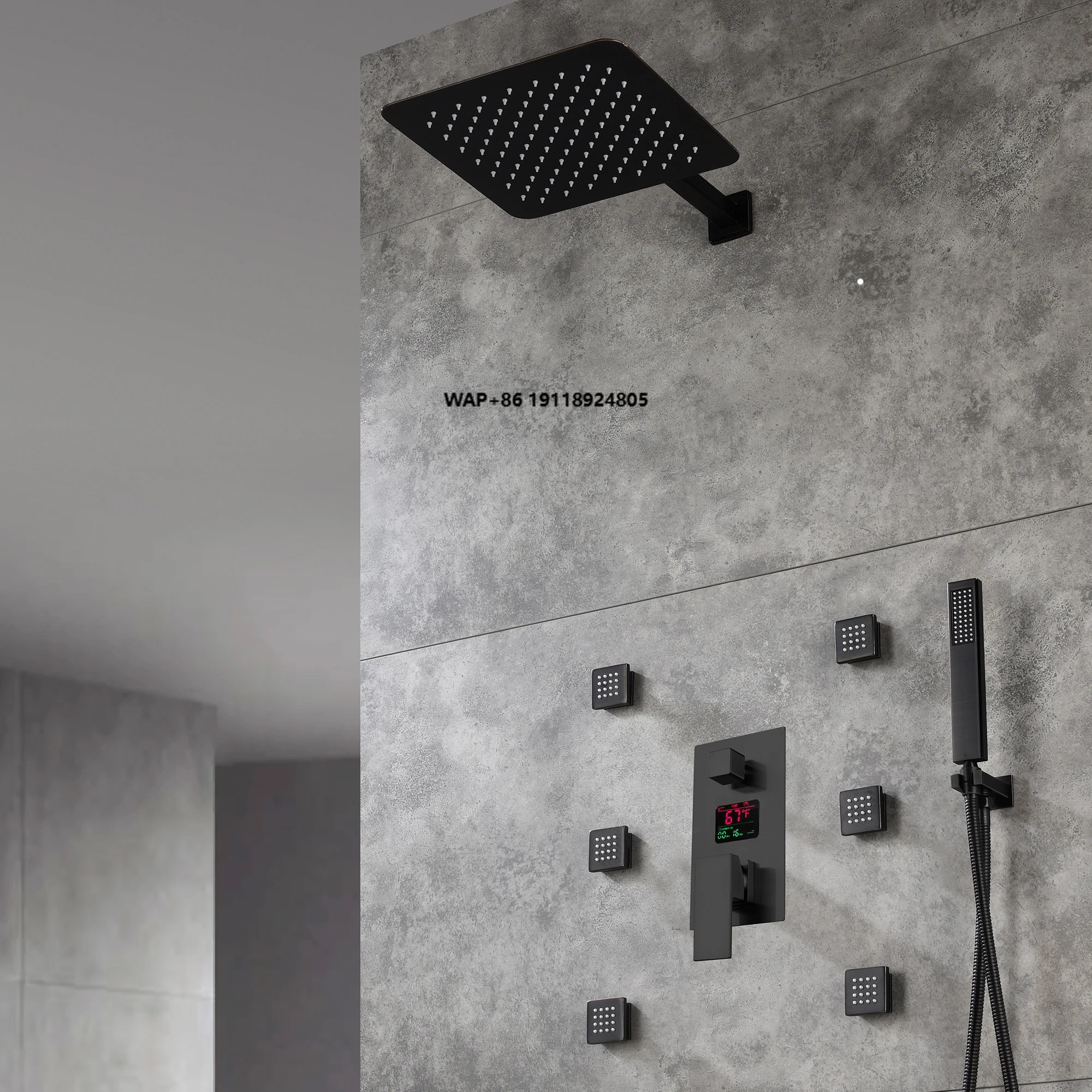 Dima Matte Black Shower Faucet Set 3-Way Digital Valve Rain Shower Head Mixer Tap
Dima Matte Black Shower Faucet Set 3-Way Digital Valve Rain Shower Head Mixer Tap