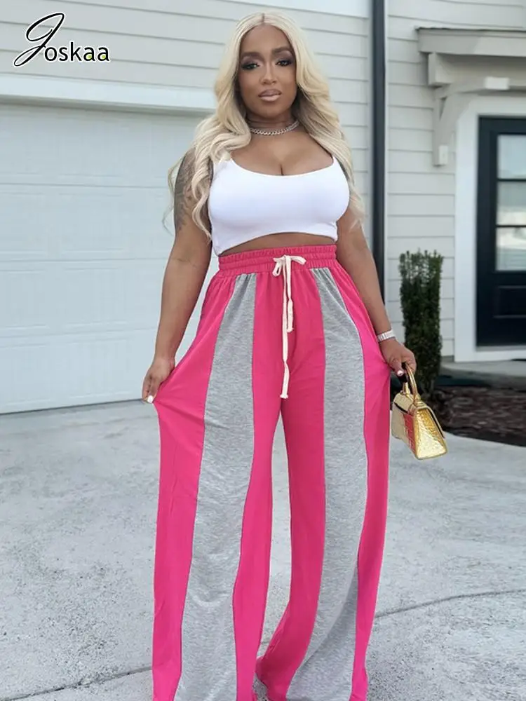 Joskaa Contrast Patchwork Drawstring Loose Trousers Women Hipster High Waist Wide Leg Pants 2025 Summer Holiday Y2K Streetwear
Joskaa Contrast Patchwork Drawstring Loose Trousers Women Hipster High Waist Wide Leg Pants 2025 Summer Holiday Y2K Streetwear
