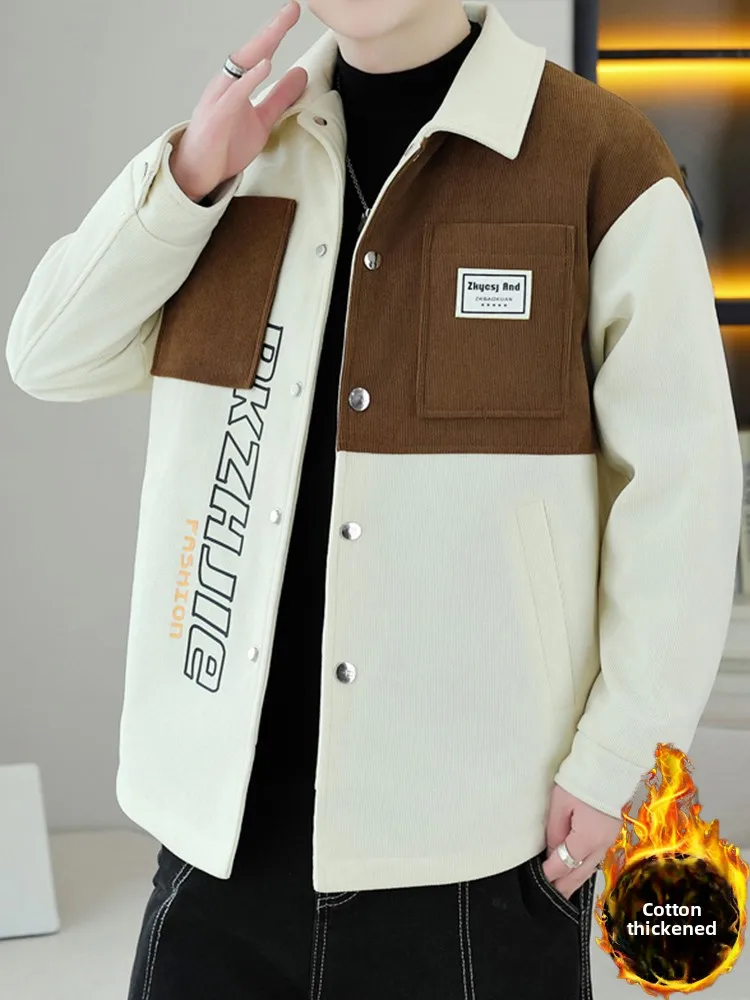 New Chinese Sle Thiened Cotton Corduroy Casual Jaet for Men Autumn Winter Faionable Brand National Sle Turn-down Co...
New Chinese Sle Thiened Cotton Corduroy Casual Jaet for Men Autumn Winter Faionable Brand National Sle Turn-down Co...