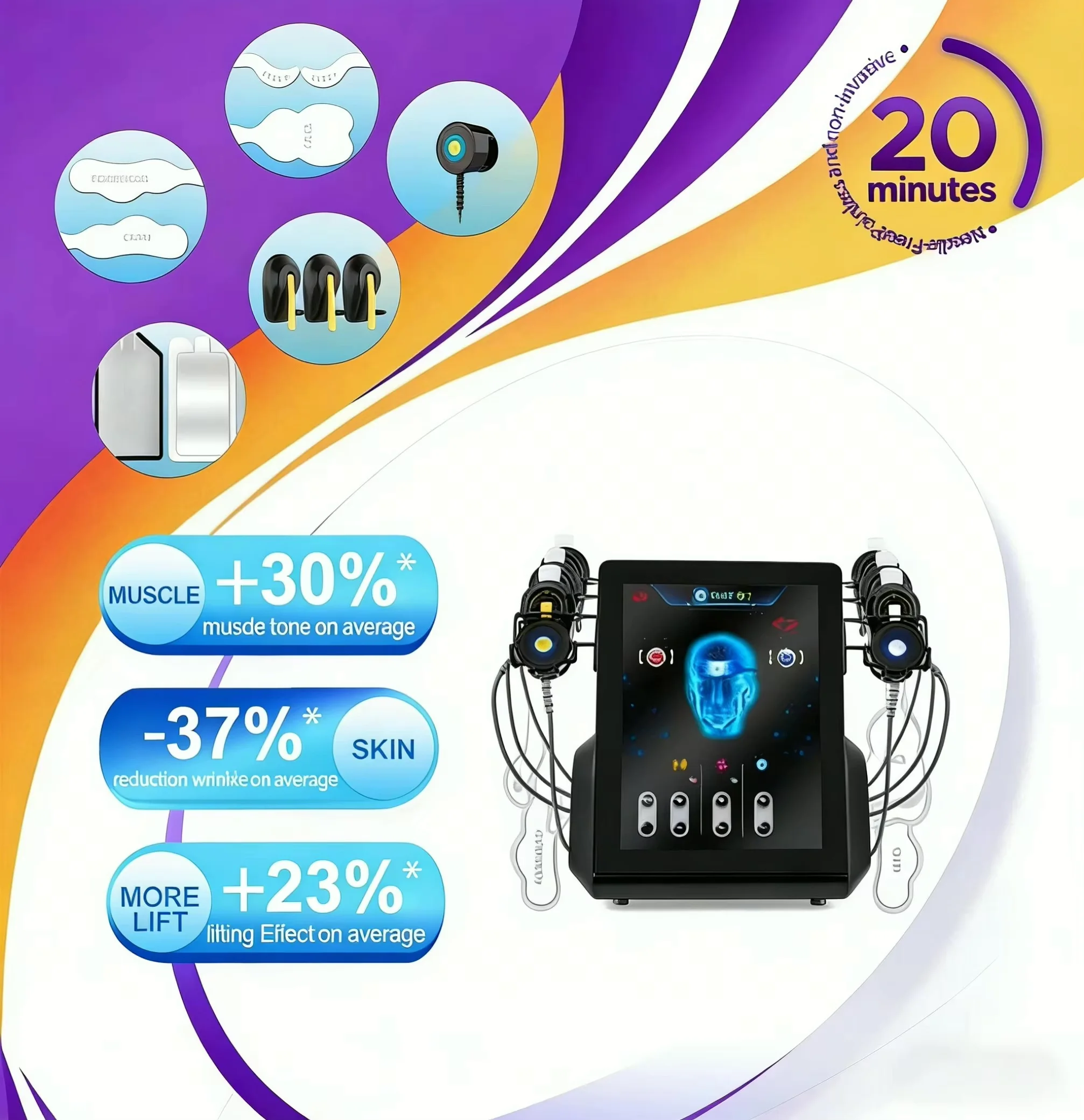 High Intensity Ems EMRF Face Muscle Stimulation Face Lifting Massager Electrode Ems-Rf Facial Massager Skin Care Beauty Machine
High Intensity Ems EMRF Face Muscle Stimulation Face Lifting Massager Electrode Ems-Rf Facial Massager Skin Care Beauty Machine