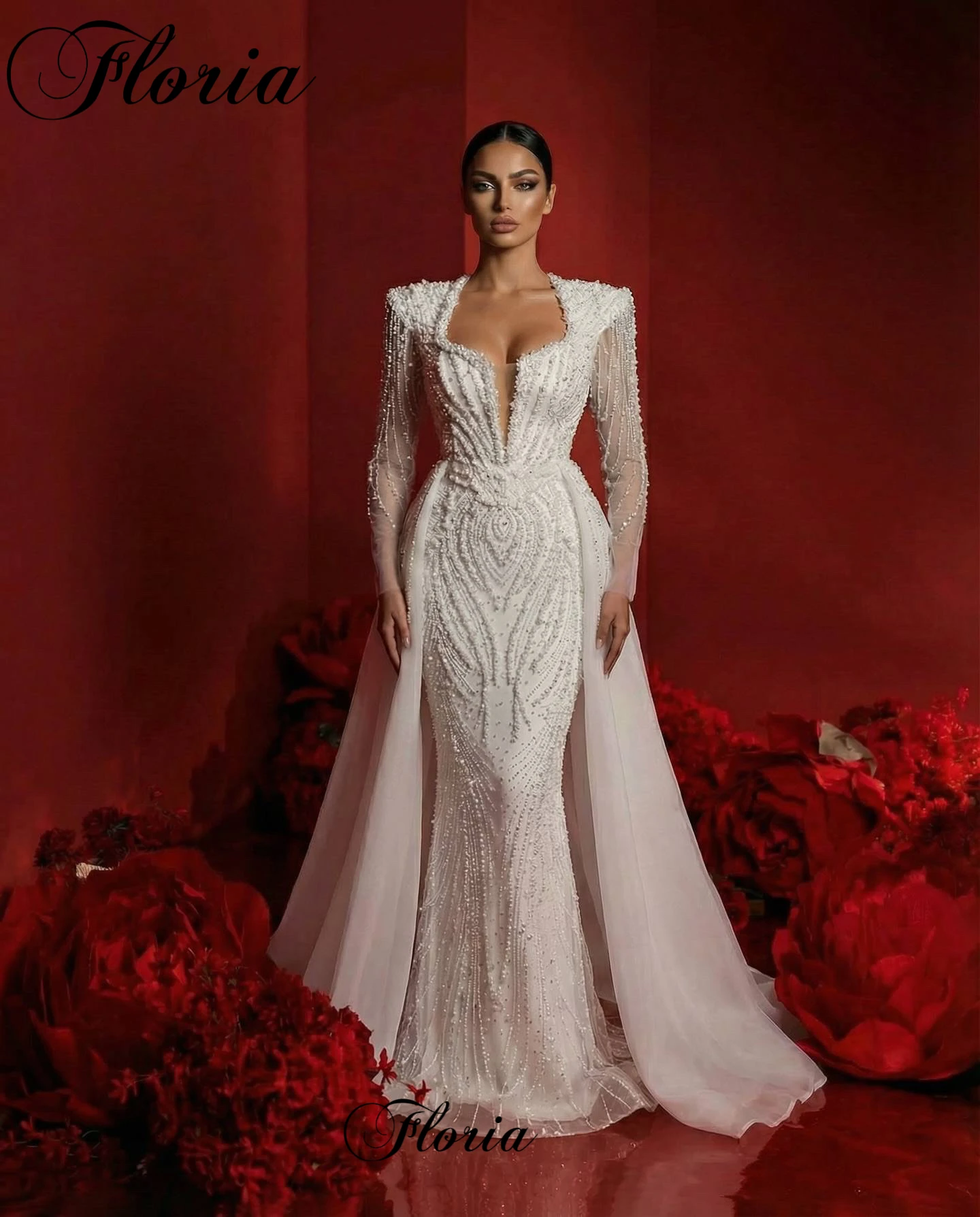 Newest White Wedding Dresses Mermaid Elegant Garden Wedding Gowns With Pearls Women Brides Dresses Vestidos De Novia Customized
Newest White Wedding Dresses Mermaid Elegant Garden Wedding Gowns With Pearls Women Brides Dresses Vestidos De Novia Customized