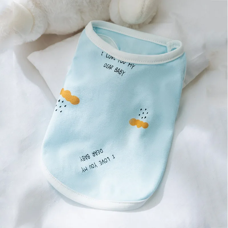 Korean Version Pet Vest Spring Summer Dog Thin Clothes Teddy Blue T-shirt Yorkshire Two Legs Clothing Puppy Pullovers
Korean Version Pet Vest Spring Summer Dog Thin Clothes Teddy Blue T-shirt Yorkshire Two Legs Clothing Puppy Pullovers