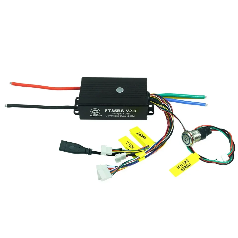 New FLIPSKY FT85BS V2.0 84V 60A ESC With Aluminum Case for Electric Skateboard / Scooter / Ebike / Electric Motorcycle / Robotic
New FLIPSKY FT85BS V2.0 84V 60A ESC With Aluminum Case for Electric Skateboard / Scooter / Ebike / Electric Motorcycle / Robotic