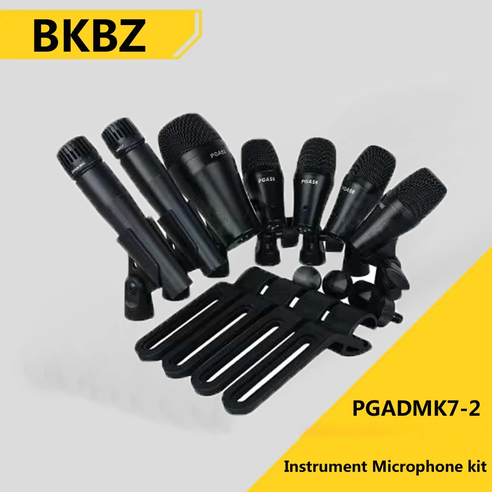 BKBZ PGADMK7-2 7 шт инструмент Mic конденсатор и динамический барабан комплект микрофонов для Tom, Snare
BKBZ PGADMK7-2 7 шт инструмент Mic конденсатор и динамический барабан комплект микрофонов для Tom, Snare