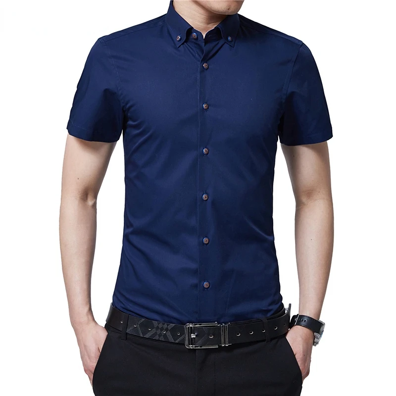 Men Fashion Summer Shirt Men Short Sleeve Shirt Turn Down Color Business Formal Shirt for Man Brand Clothes
Men Fashion Summer Shirt Men Short Sleeve Shirt Turn Down Color Business Formal Shirt for Man Brand Clothes