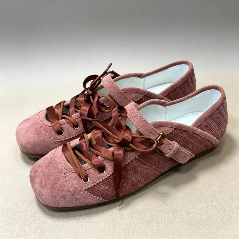 Women's Square Toe Suede Corduroy Patchwork Satin Lace Up Ankle Buckle Flat Shoes Vintage Casual Daily Office Footwear Drop Ship
Women's Square Toe Suede Corduroy Patchwork Satin Lace Up Ankle Buckle Flat Shoes Vintage Casual Daily Office Footwear Drop Ship