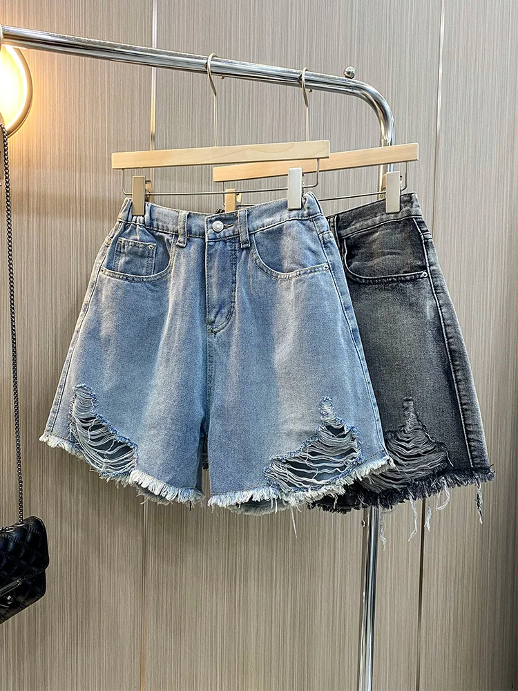 Plus Size plus Size 300 Pou American Retro Hole Denim orts Women Fat MM Leg Lengthening Wide Foot A-Line Hot Pants Summer
Plus Size plus Size 300 Pou American Retro Hole Denim orts Women Fat MM Leg Lengthening Wide Foot A-Line Hot Pants Summer