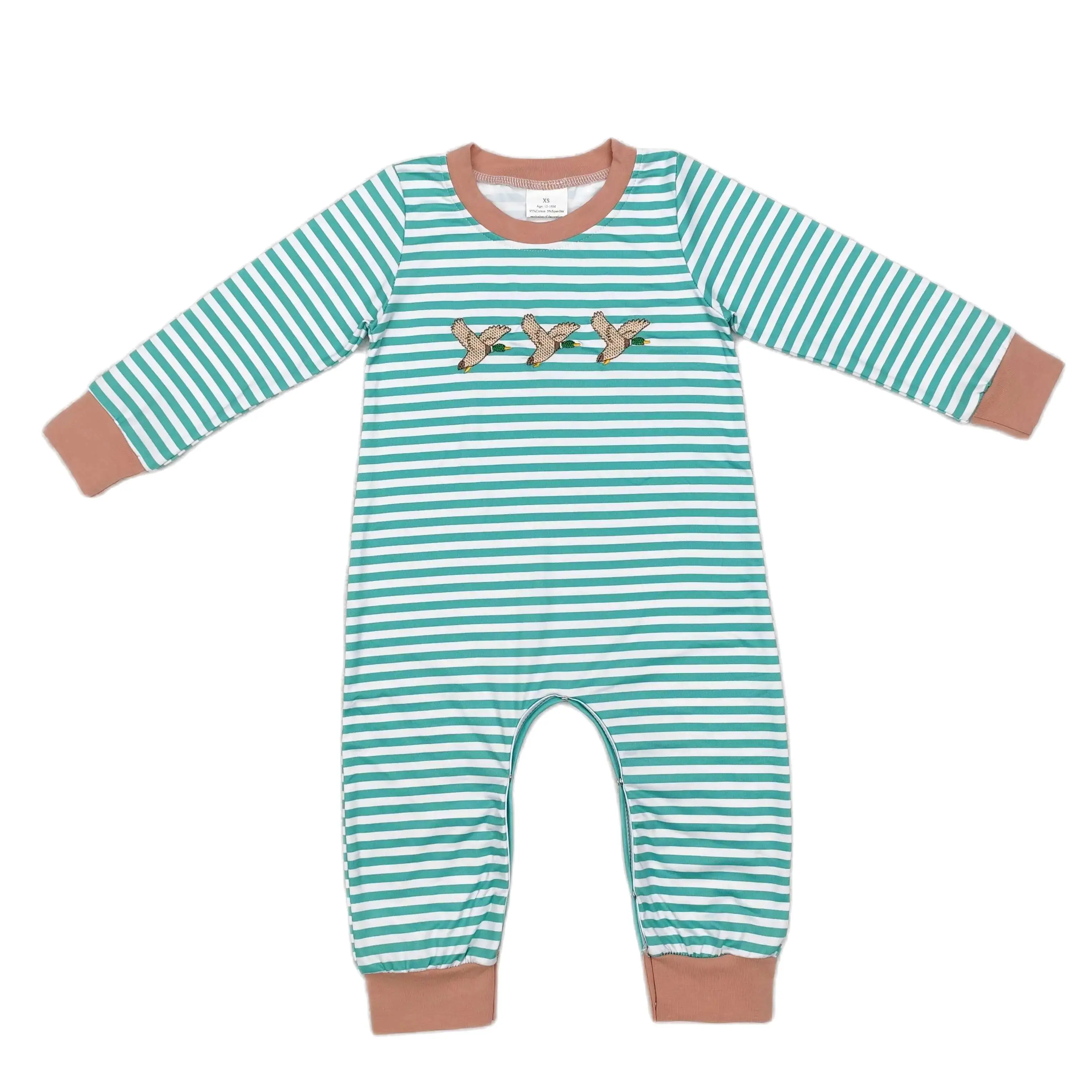 Wholesale Newborn Baby Boy Toddler Embroidery Duck Stripes Romper Coverall Cotton Bodysuit Long Sleeves Jumpsuit Kids One-piece
Wholesale Newborn Baby Boy Toddler Embroidery Duck Stripes Romper Coverall Cotton Bodysuit Long Sleeves Jumpsuit Kids One-piece