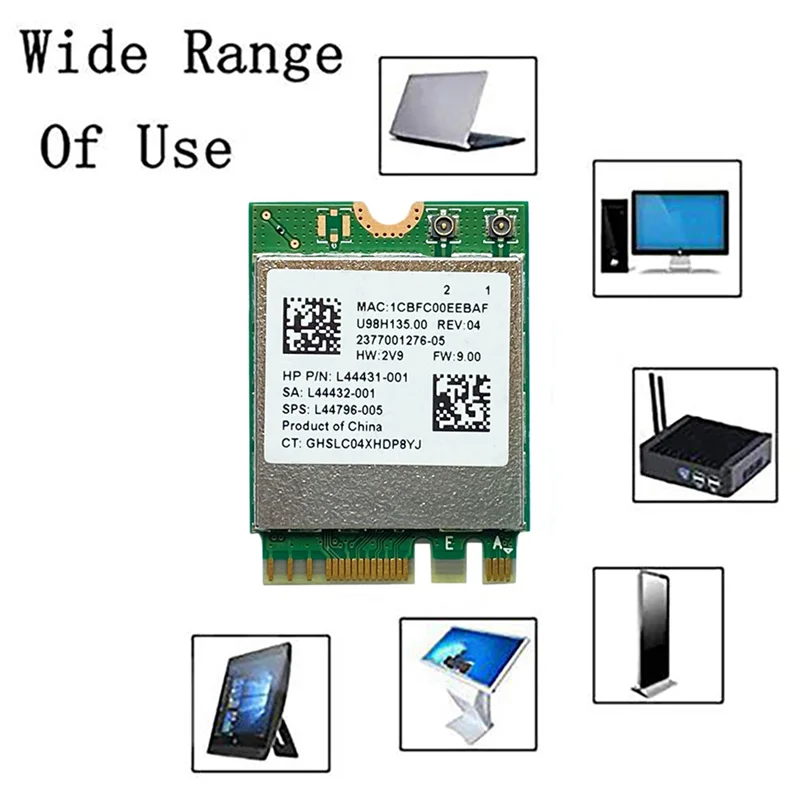 ABGB-6X RTL8822CE Wireless Network Card 2.4G/5G Dual-Band Gigabit Wifi Bluetooth 5.0 M.2 NGFF Interface Wifi Wireless Module
ABGB-6X RTL8822CE Wireless Network Card 2.4G/5G Dual-Band Gigabit Wifi Bluetooth 5.0 M.2 NGFF Interface Wifi Wireless Module