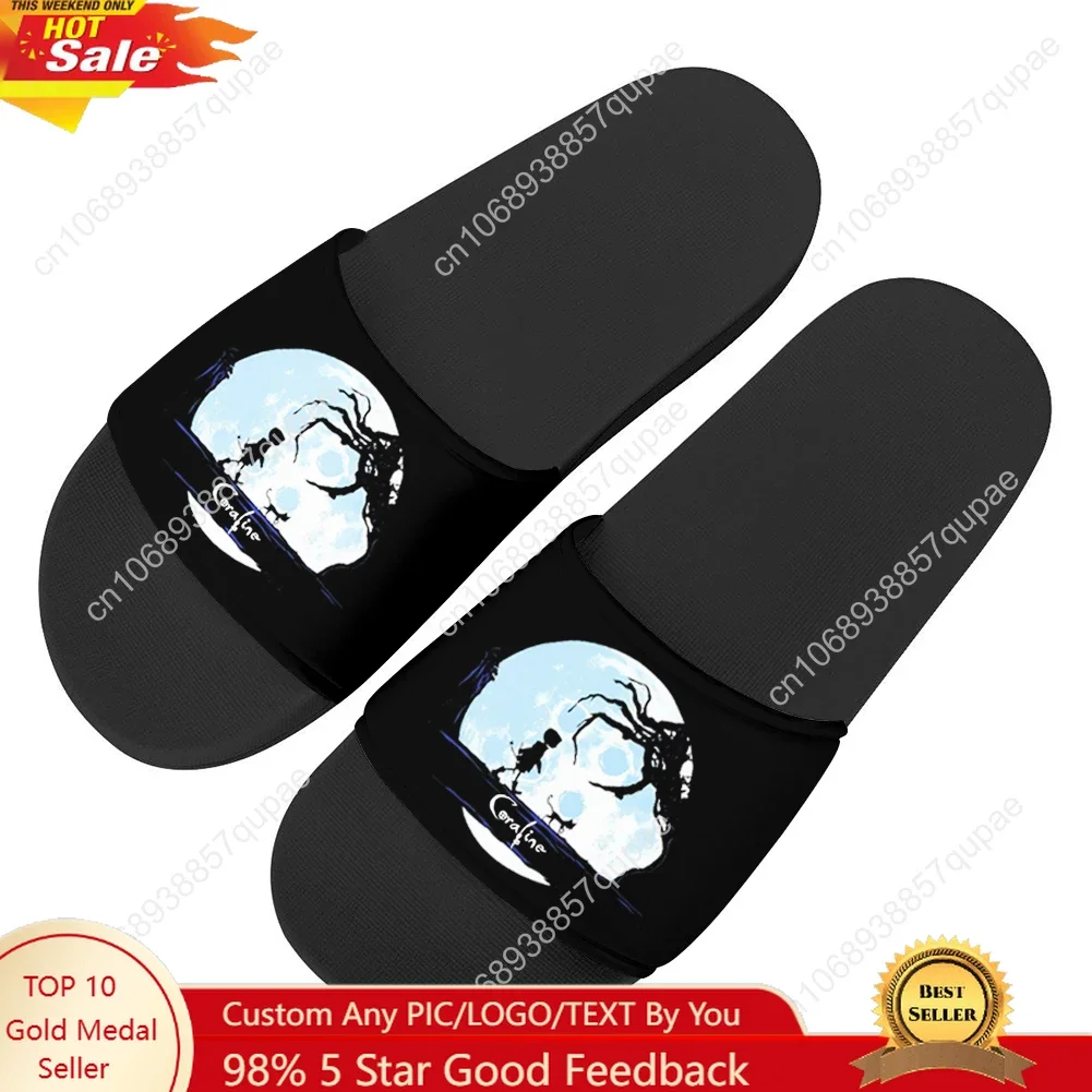 Coraline The Secret Door Slippers Home Water Shoes Men Women Teenagers Fashion Beach Pool Sandals Tailor-made Summer Slipper
Coraline The Secret Door Slippers Home Water Shoes Men Women Teenagers Fashion Beach Pool Sandals Tailor-made Summer Slipper