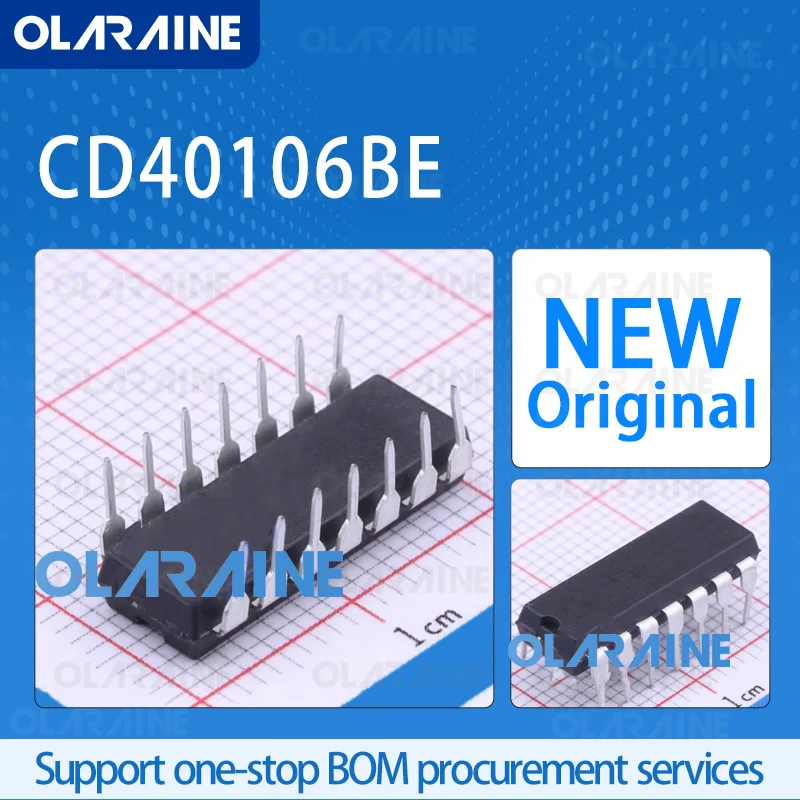 5/10/100Pcs CD40106BE PDIP-14 original 100% New ic chip Inverter RoHS 6 Circuit The supply voltage is 18 V
5/10/100Pcs CD40106BE PDIP-14 original 100% New ic chip Inverter RoHS 6 Circuit The supply voltage is 18 V