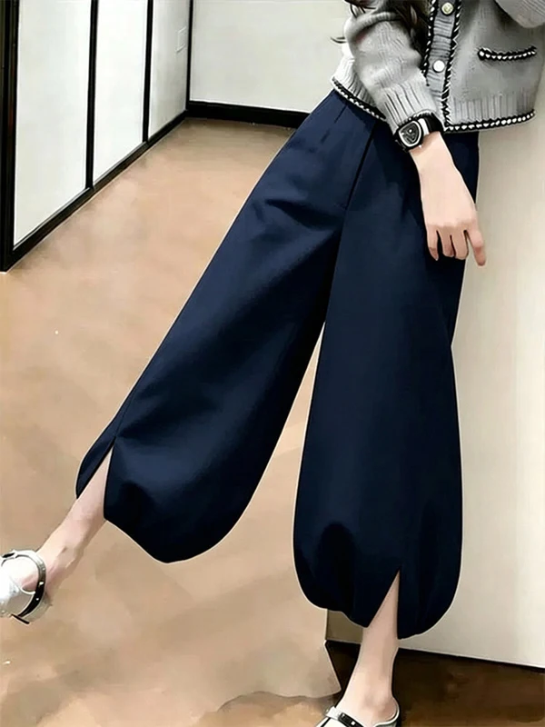 High Waist Loose Casual Blue Lantern Pants Women's Wide Leg Pants Nine Split Slimming Trousers Summer 2026 New Arrival
High Waist Loose Casual Blue Lantern Pants Women's Wide Leg Pants Nine Split Slimming Trousers Summer 2026 New Arrival