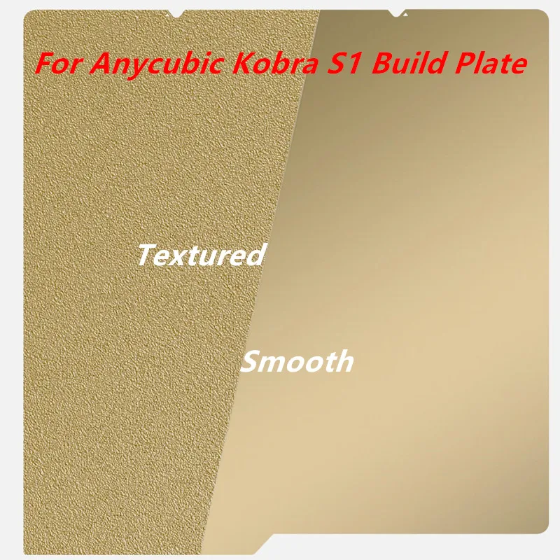 Upgrade 264x276mm Kobra S1 Smooth and Texture PEI Build Plate Double Sided Printing Spring Steel Flexible Bed for Kobra S1 Comb
Upgrade 264x276mm Kobra S1 Smooth and Texture PEI Build Plate Double Sided Printing Spring Steel Flexible Bed for Kobra S1 Comb