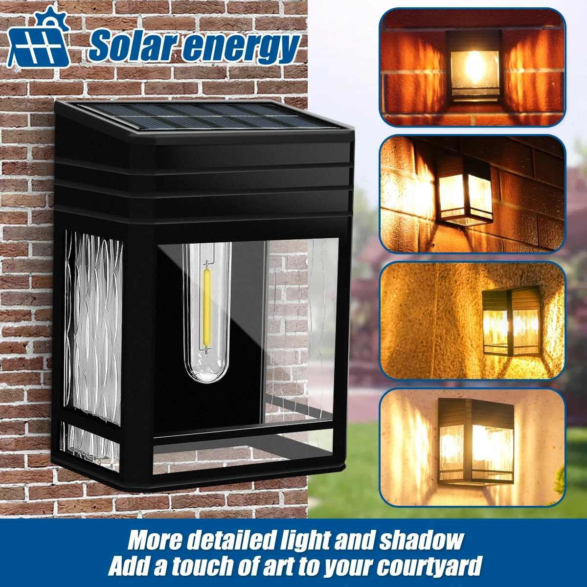 4Pcs Solar Wall Lamp Warm Light Tungsten Bulb Wireless Dusk to Dawn IP65 Waterproof Solar Porch Light for Landscape Yard Garden 
4Pcs Solar Wall Lamp Warm Light Tungsten Bulb Wireless Dusk to Dawn IP65 Waterproof Solar Porch Light for Landscape Yard Garden