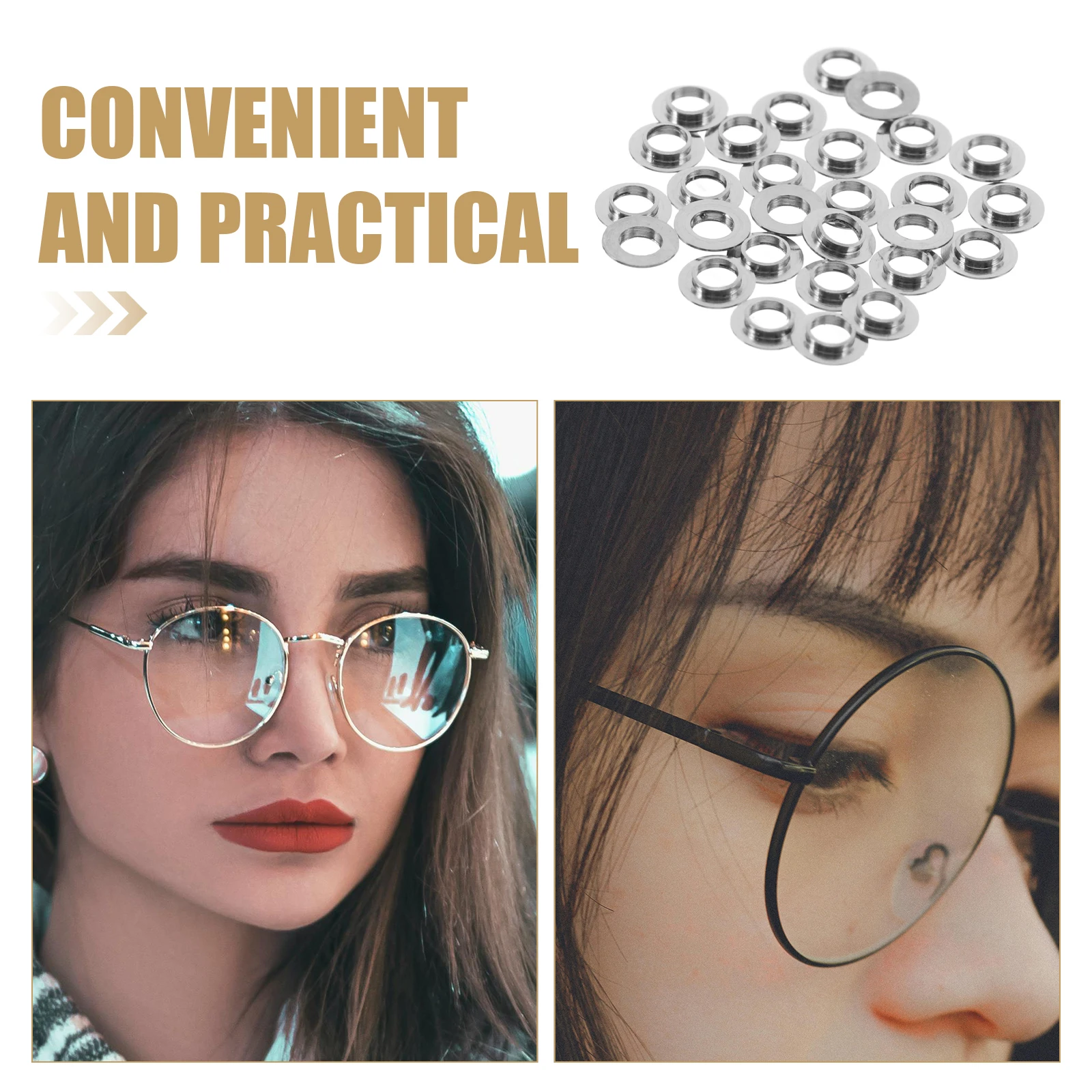 50 Pcs Glasses Accessories Convex Gasket Parts Eyeglass Gaskets Crimping Accessory
50 Pcs Glasses Accessories Convex Gasket Parts Eyeglass Gaskets Crimping Accessory