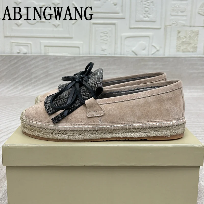 2025 Autumn Suede Leather Ladies Loafers Slip On Runway Women's Office Shoes Casual Lazy Shoes Women Mujer
2025 Autumn Suede Leather Ladies Loafers Slip On Runway Women's Office Shoes Casual Lazy Shoes Women Mujer