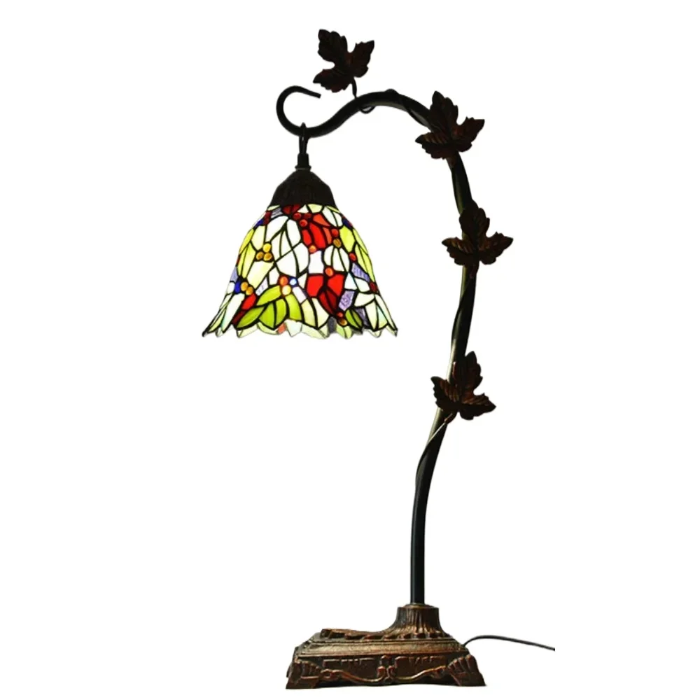 8Inch 20cm Handcrafted Tiffany-Style Stained Glass Flower Lampshade Coffee Home Decor Table Lamp Desk Light with Resin Base
8Inch 20cm Handcrafted Tiffany-Style Stained Glass Flower Lampshade Coffee Home Decor Table Lamp Desk Light with Resin Base