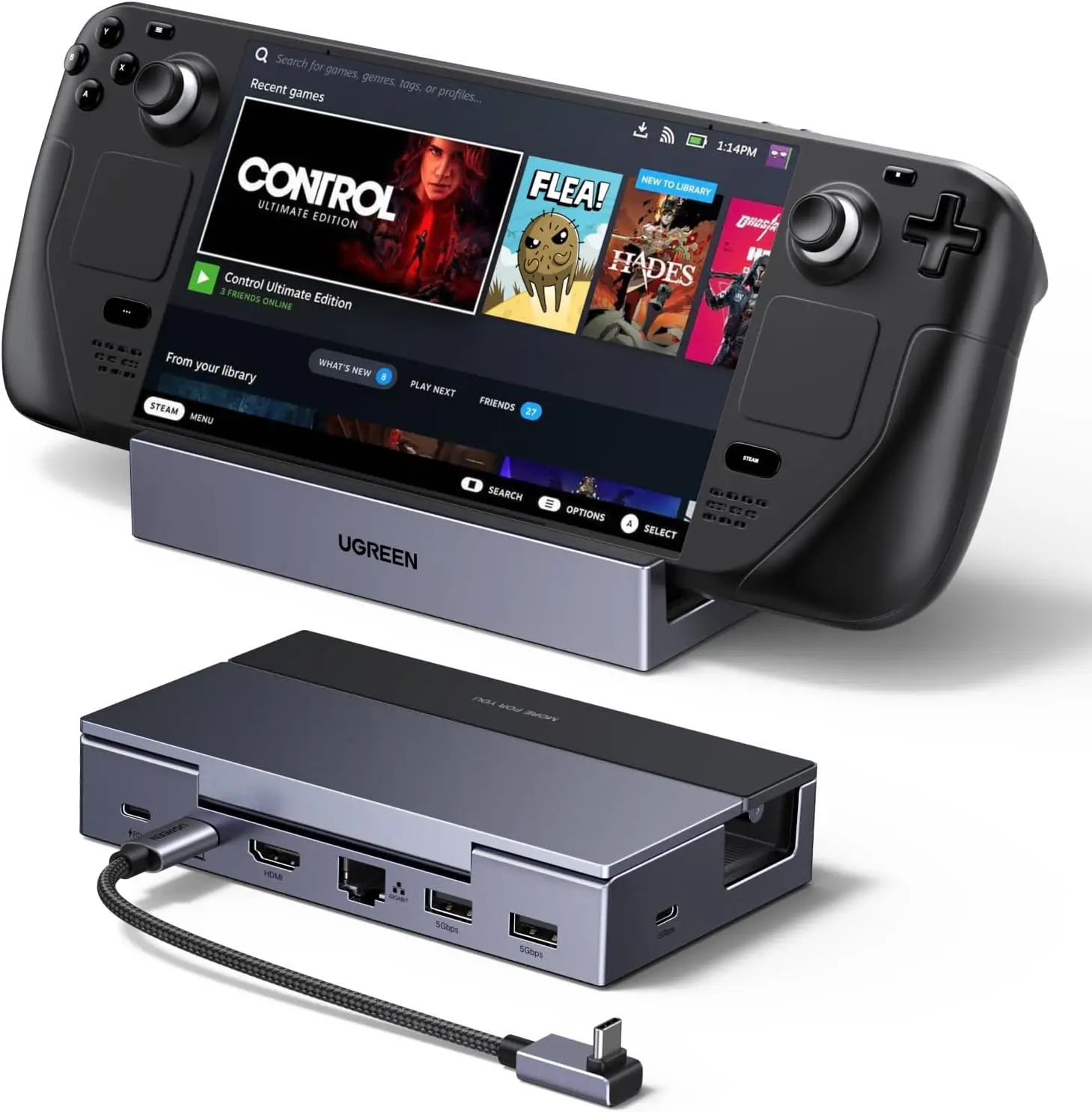 6-in-1 USB-C Dock with 4K@120Hz HDMI, 100W PD Charging, Gigabit Ethernet for Gaming & Laptops
6-in-1 USB-C Dock with 4K@120Hz HDMI, 100W PD Charging, Gigabit Ethernet for Gaming & Laptops