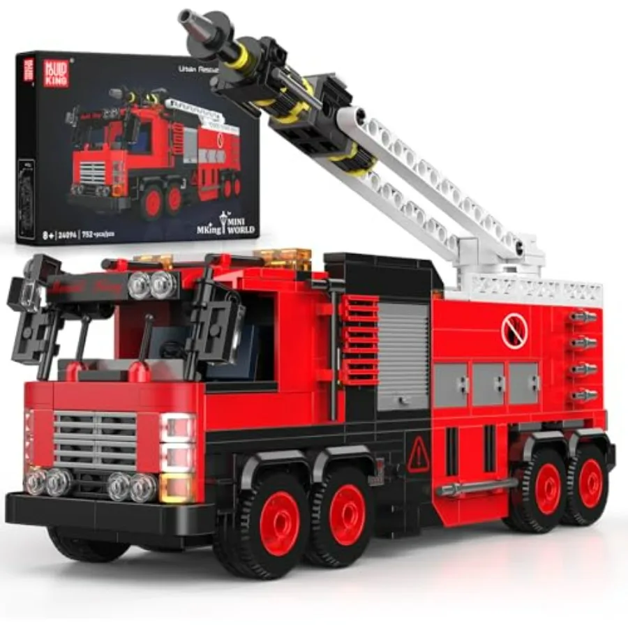 Ladder Fire Truck Building Set 725+PCS STEM Toys for Adults, 24094 City Firetruck Building Bricks with Movable Ladder, Ideas Cr
Ladder Fire Truck Building Set 725+PCS STEM Toys for Adults, 24094 City Firetruck Building Bricks with Movable Ladder, Ideas Cr