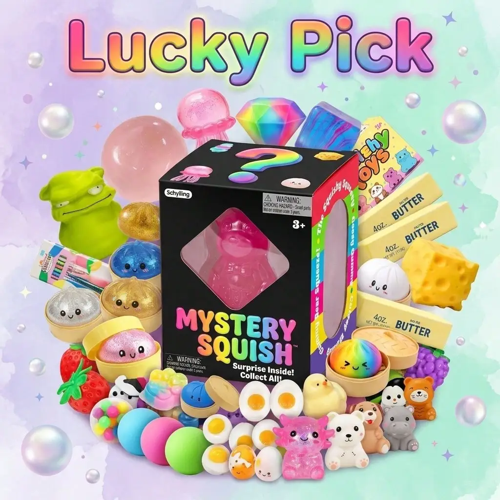 100Pcs Assorted Squishy Blind Box Fidget Toys Slow Rebound Squeeze Cute Animal Figures Gorilla Moai Axolotl Panda Rabbit Duck Jellyfish Stress Relief Sensory Toys Kids Birthday Party Favor Gifts
100Pcs Assorted Squishy Blind Box Fidget Toys Slow Rebound Squeeze Cute Animal Figures Gorilla Moai Axolotl Panda Rabbit Duck Jellyfish Stress Relief Sensory Toys Kids Birthday Party Favor Gifts