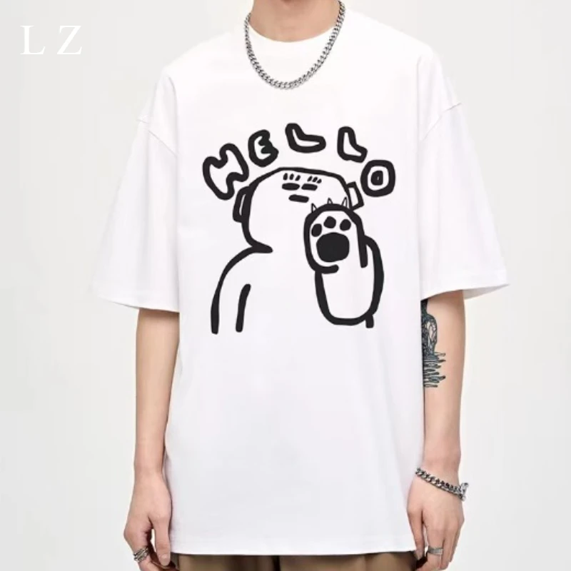 Мотоциклетная весенне-летняя простая креативная простая и универсальная футболка, модная мужская пара, свободная и повседневная
Мотоциклетная весенне-летняя простая креативная простая и универсальная футболка, модная мужская пара, свободная и повседневная