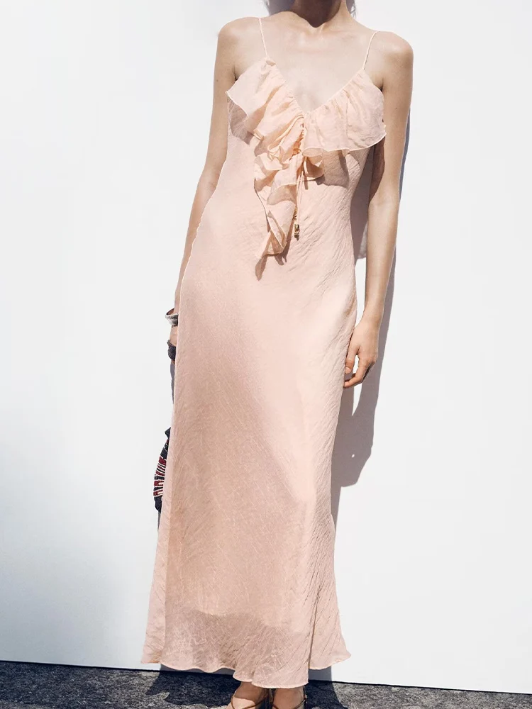European and American style summer new fashion trend women's suspenders layered decoration underwear style midi dress
European and American style summer new fashion trend women's suspenders layered decoration underwear style midi dress