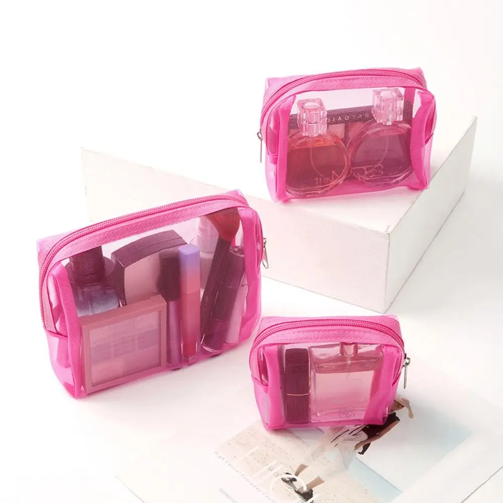 Solid Color Mesh Cosmetic Bag Zipper Storage Bag Transparent Makeup Bag Large Capacity Organizer Case for 3Pcs/Set
Solid Color Mesh Cosmetic Bag Zipper Storage Bag Transparent Makeup Bag Large Capacity Organizer Case for 3Pcs/Set