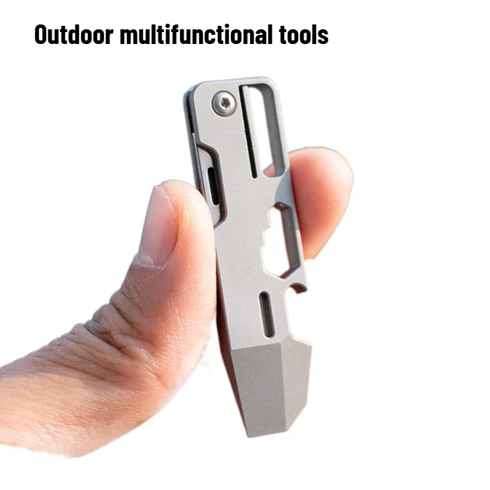 Titanium Alloy High-quality Outdoor Multifunctional Bottle Opener Keychain Pendant Convenient Camping Cutting EDC Pocket Tool
Titanium Alloy High-quality Outdoor Multifunctional Bottle Opener Keychain Pendant Convenient Camping Cutting EDC Pocket Tool