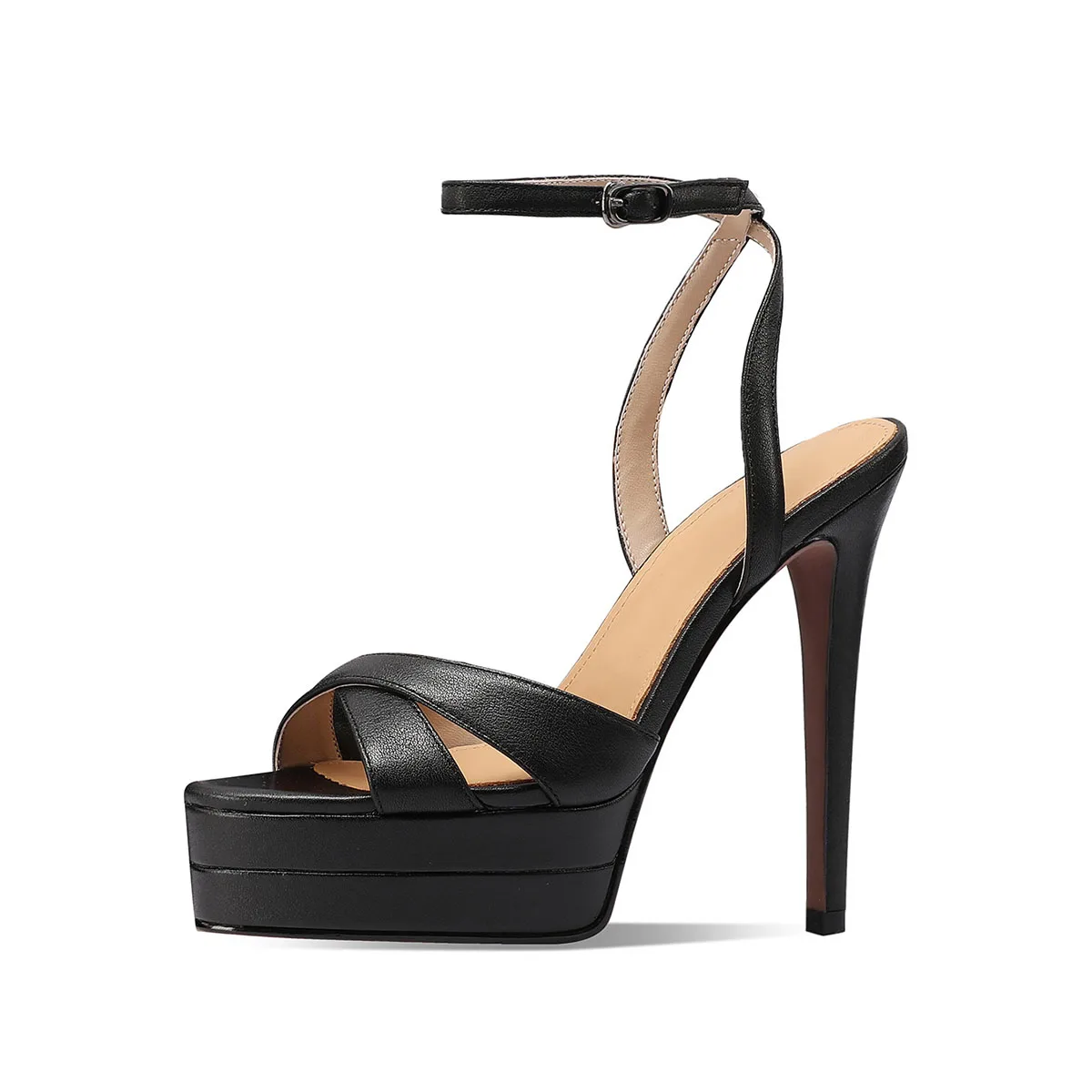 Arden Furtado 2025 Summer black cowhide platform Wedding shoes round toe Super high heel word-cingulate sandals Catwalk shoes
Arden Furtado 2025 Summer black cowhide platform Wedding shoes round toe Super high heel word-cingulate sandals Catwalk shoes