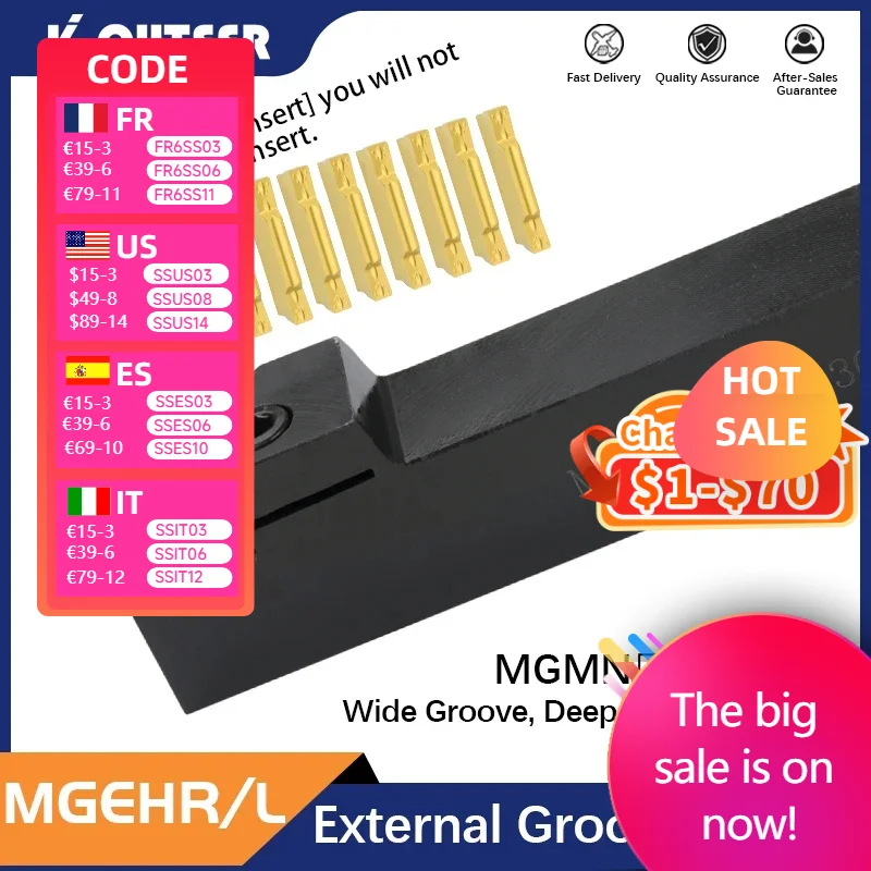 Full Model Grooving Tool Holder MGEHR1212 MGEHR1616 MGEHR2020 MGEHR2525 carbide Grooving insert MGMN150 MGMN200 MGMN300 MGMN400
Full Model Grooving Tool Holder MGEHR1212 MGEHR1616 MGEHR2020 MGEHR2525 carbide Grooving insert MGMN150 MGMN200 MGMN300 MGMN400
