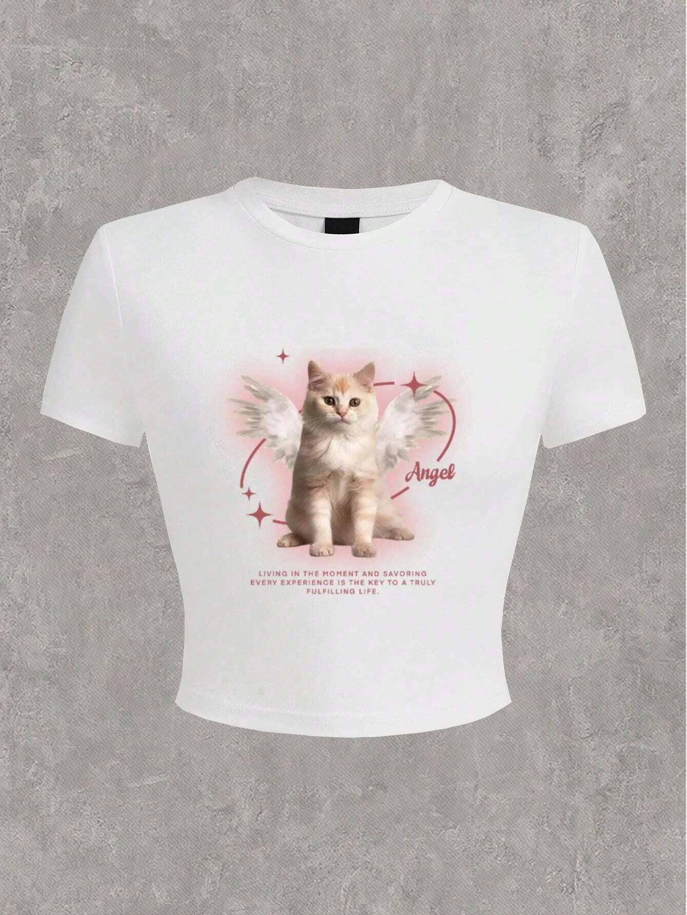 Angel Cat Printing Women Slim Fit Tees Breathable Summer Cool Snug T-Shirt Street Fashion Tops Harajuku O-Neck Short Sleeve New
Angel Cat Printing Women Slim Fit Tees Breathable Summer Cool Snug T-Shirt Street Fashion Tops Harajuku O-Neck Short Sleeve New
