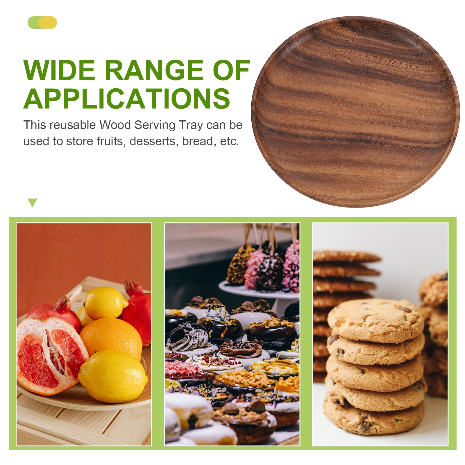 Cake Plate 20x2cm Round Wooden Dessert Tray Strong Smooth Surface Multi Functional Bread Plates Safe Serving Fruit
Cake Plate 20x2cm Round Wooden Dessert Tray Strong Smooth Surface Multi Functional Bread Plates Safe Serving Fruit