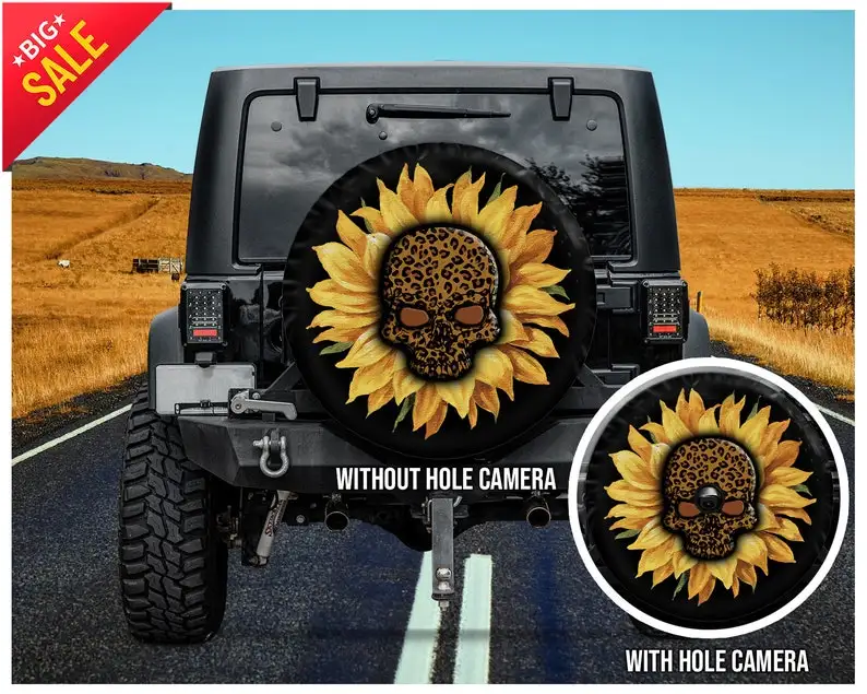 Skull Sunflower, Halloween decor, Birthday gifts, Halloween tire cover, Car Accessories, Spare Tire Cover, Sunflower lover, Sunf
Skull Sunflower, Halloween decor, Birthday gifts, Halloween tire cover, Car Accessories, Spare Tire Cover, Sunflower lover, Sunf