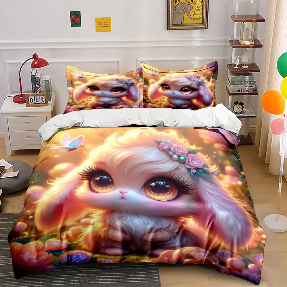 Whimsical pink bunny and butterfly Printed Duvet Cover Set1 Duvet Cover+2 PillowcaseMulti Size Bedroom Bedding Decor
Whimsical pink bunny and butterfly Printed Duvet Cover Set1 Duvet Cover+2 PillowcaseMulti Size Bedroom Bedding Decor