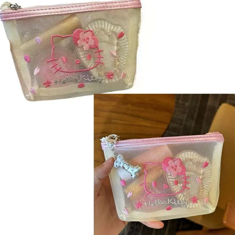 Милая косметичка Hello Kitty с мультяшным принтом, сумка для хранения полотенец, дорожный чехол на молнии с вышивкой вишневого цвета, устойчивый к пятнам, из сетчатой ткани
Милая косметичка Hello Kitty с мультяшным принтом, сумка для хранения полотенец, дорожный чехол на молнии с вышивкой вишневого цвета, устойчивый к пятнам, из сетчатой ткани