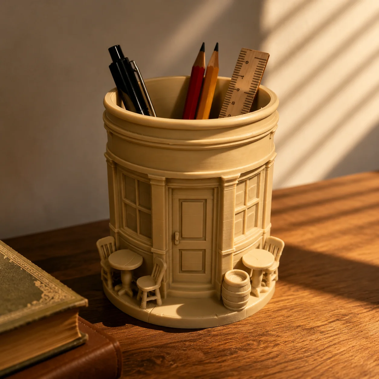 Vintage 3D Street Bar Design Desktop Storage Cup Multi-Purpose Pen & Makeup Brush Holder Lovely Tabletop Decor Storage Rack
Vintage 3D Street Bar Design Desktop Storage Cup Multi-Purpose Pen & Makeup Brush Holder Lovely Tabletop Decor Storage Rack