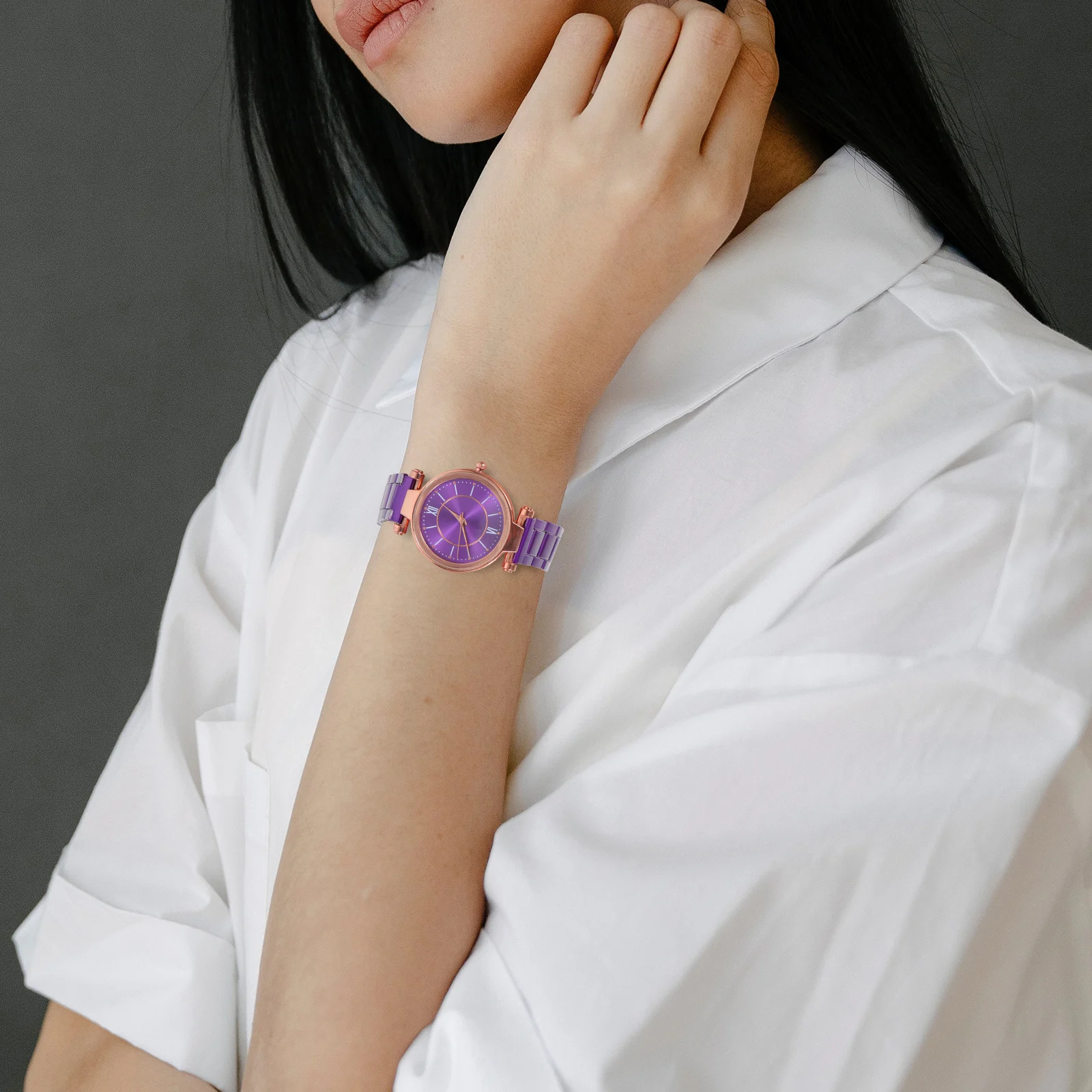 Quartz Women Watch Ultra Thin Small Wrist Purple Stainless Steel Strap High Definition Glass Fashionable Everyday Use
Quartz Women Watch Ultra Thin Small Wrist Purple Stainless Steel Strap High Definition Glass Fashionable Everyday Use