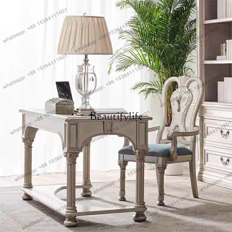 jj4 American light luxury desk and chair European solid wood carving flower writing desk study home
jj4 American light luxury desk and chair European solid wood carving flower writing desk study home