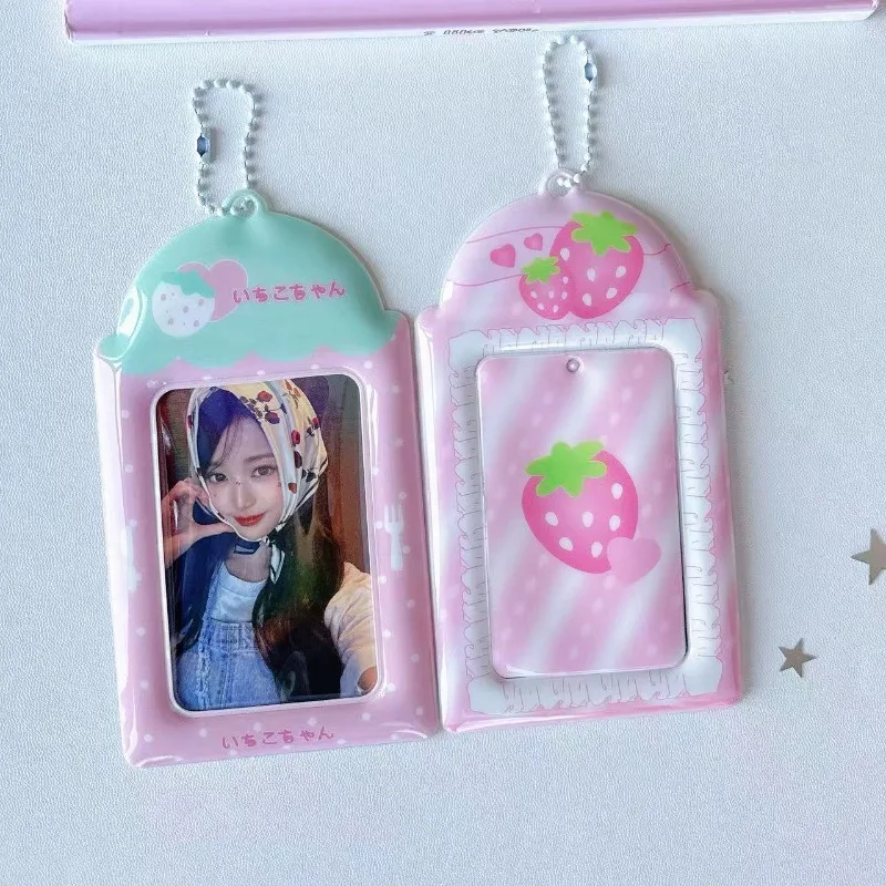Ins Style Pink Strawberry Photocard Holder 3 Inch Card Case for Polaroid Picture Cute Bag Charm Keychain for K-pop Idol Fan
Ins Style Pink Strawberry Photocard Holder 3 Inch Card Case for Polaroid Picture Cute Bag Charm Keychain for K-pop Idol Fan