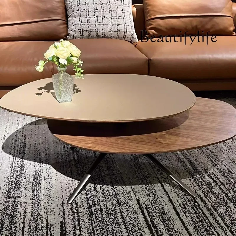 N19 Saddle leather high-end rotating coffee table living room home art Italian minimalist special-shaped new model
N19 Saddle leather high-end rotating coffee table living room home art Italian minimalist special-shaped new model