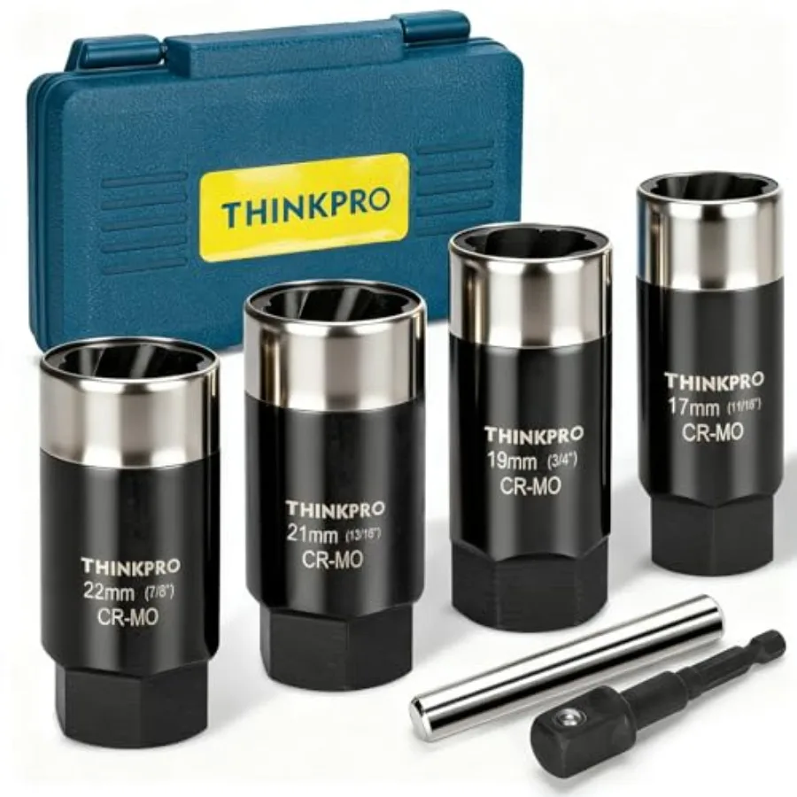 Locking Lug Nut Removal Tool-6 Pieces Deep Lug Nut Extractor Set, Stripped Lug Nut Remover 1/2" Drive, 17/19/ 21/ 22MM Wheel Lo
Locking Lug Nut Removal Tool-6 Pieces Deep Lug Nut Extractor Set, Stripped Lug Nut Remover 1/2" Drive, 17/19/ 21/ 22MM Wheel Lo