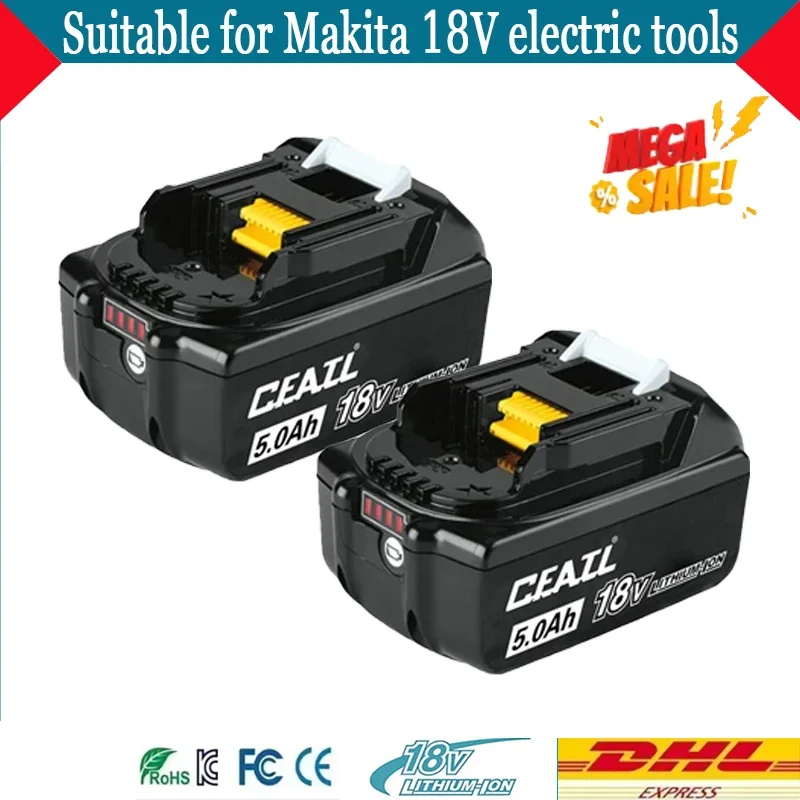 For 18V Makita power tool battery 3Ah/5Ah/6Ah/9Ah rechargeable battery replacing Makita BO,BPB,BPT,BSS,BST,BTD,BTDW
For 18V Makita power tool battery 3Ah/5Ah/6Ah/9Ah rechargeable battery replacing Makita BO,BPB,BPT,BSS,BST,BTD,BTDW
