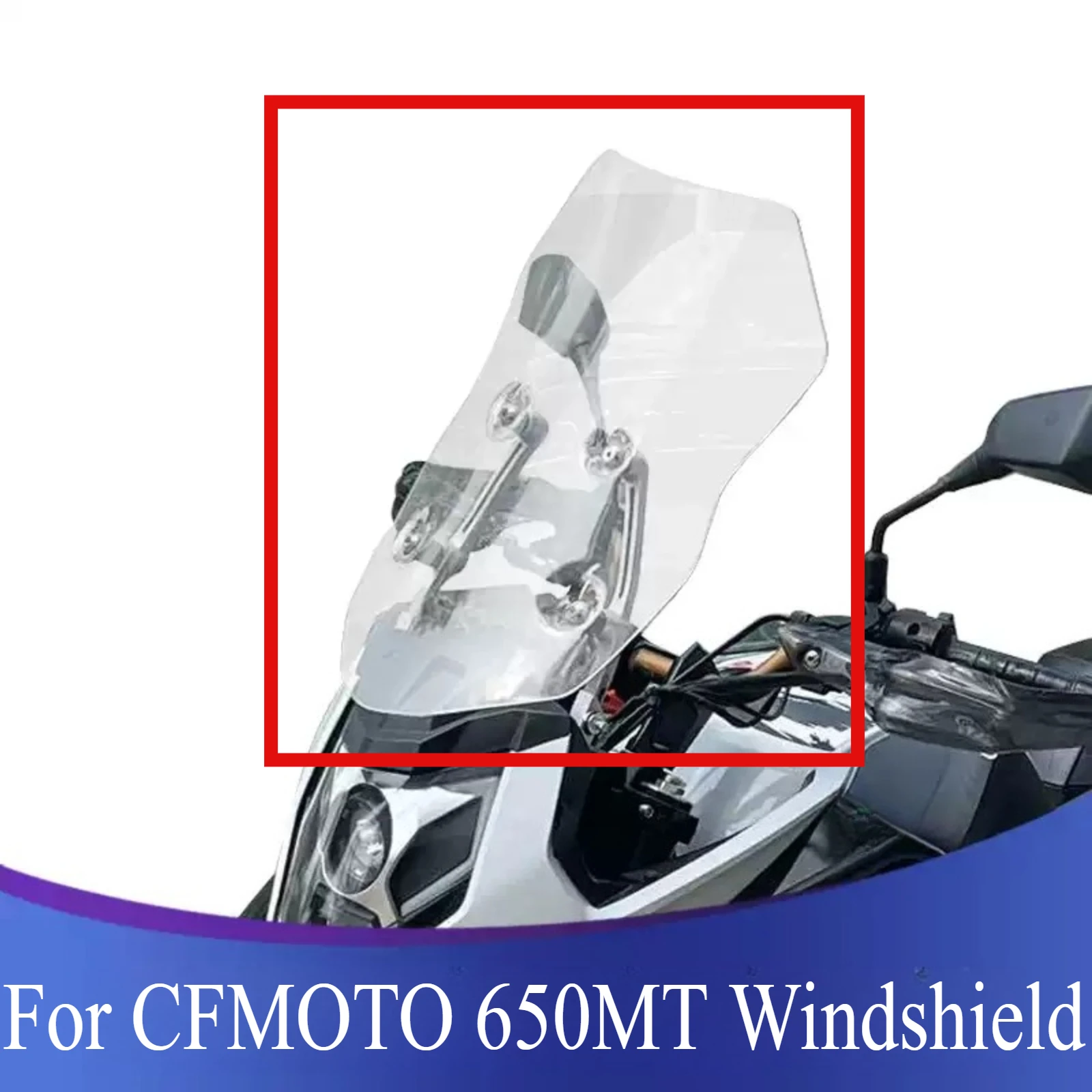 For CFMOTO 650MT Motorcycle Modified Windshield Wind Deflector Heightened Windshield Durable Front Glass Accessories Parts
For CFMOTO 650MT Motorcycle Modified Windshield Wind Deflector Heightened Windshield Durable Front Glass Accessories Parts